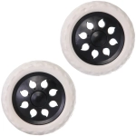 Колесо для тележки 2 шт. 16х3см. черно-белое
