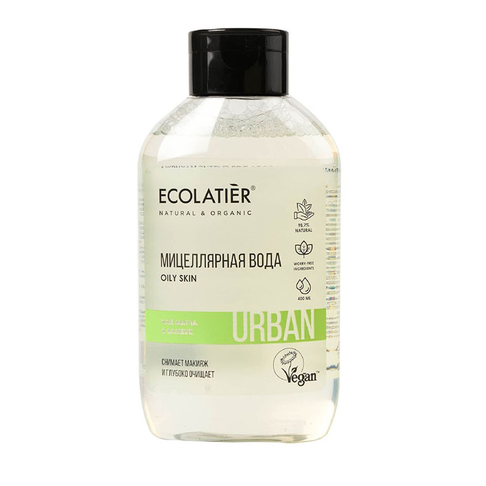 Ecolatier Urban Мицеллярная вода для снятия макияжа Чай матча &amp; Бамбук, 400 мл