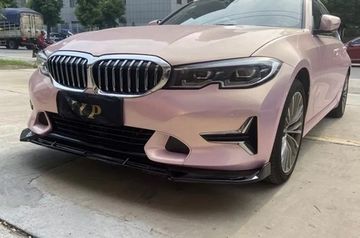 Сплиттер переднего бампера BMW G20 Sport Line 2019-2022 (тип 2) черный глянец