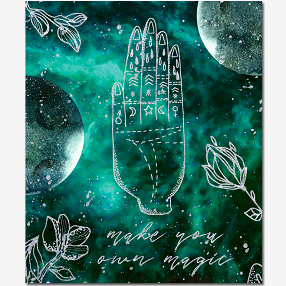 Тетрадь общая 48 листов на скрепке "Лунная мистерия"