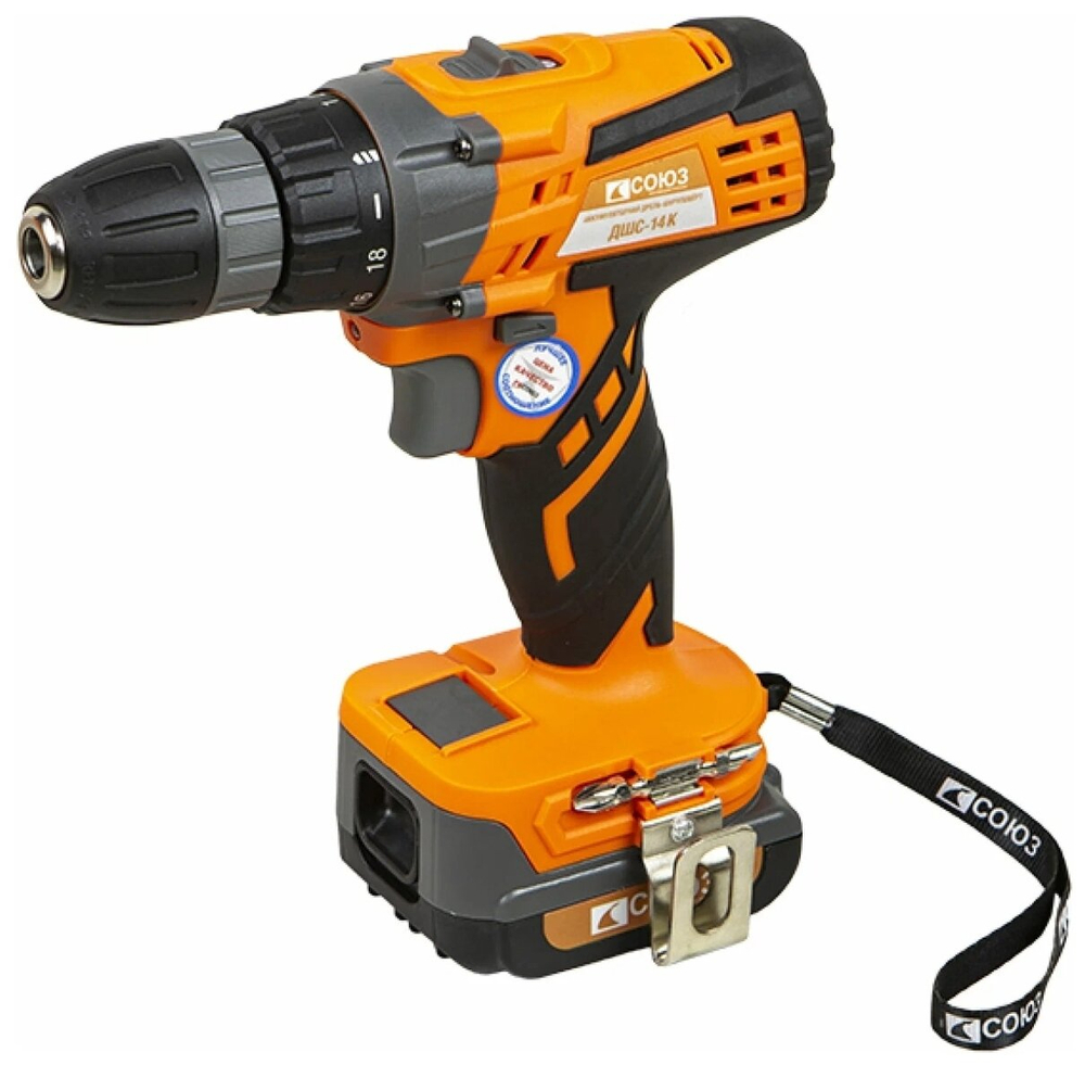 Дрель аккумуляторная СОЮЗ ДШС-14К  14 В, 2 акк. 2 Ач, кейс