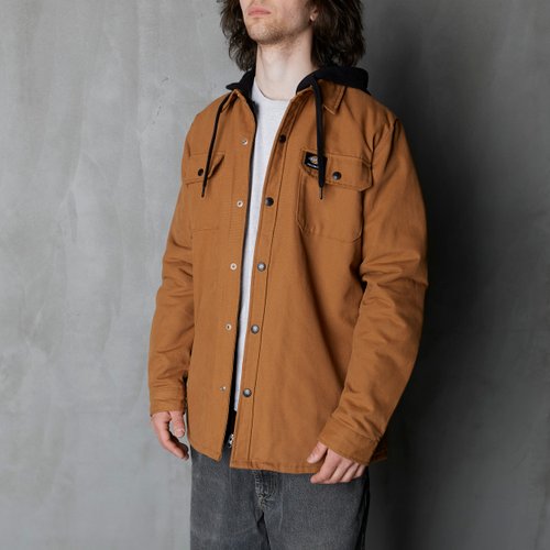 Куртка мужская Dickies Skateboarding Duck Shirt Jacket артикул:TJSK5-brown - купить в магазине Дайс