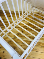 Кровать детская Mini Loft 3D - Oh my bear колесо-качалка (белый) 1200х600