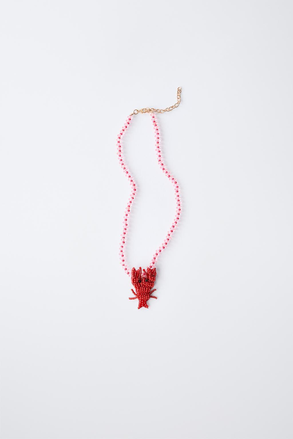 ZARA КОЛЬЕ С БУСИНАМИ, КРАСНЫЙ