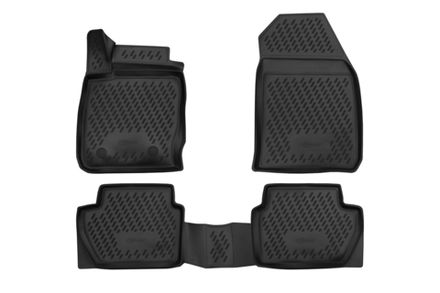 Коврики 3D в салон FORD Ecosport, 2014 - 2018, 2018 -&gt;, 4 шт. (ПУ, повышенная износостойкость)