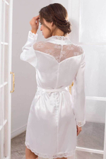 Халат с кружевом Lady in white (Размер: XS-S) (Цвет: белый)