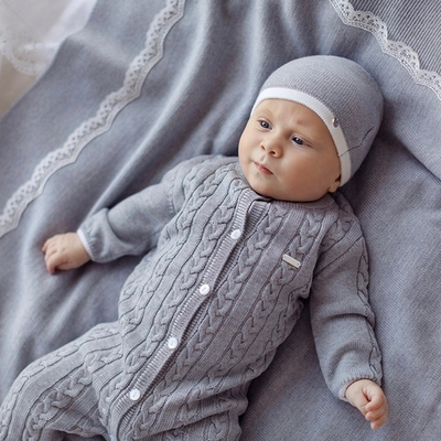 Шапочка из мериносовой шерсти (Серый)