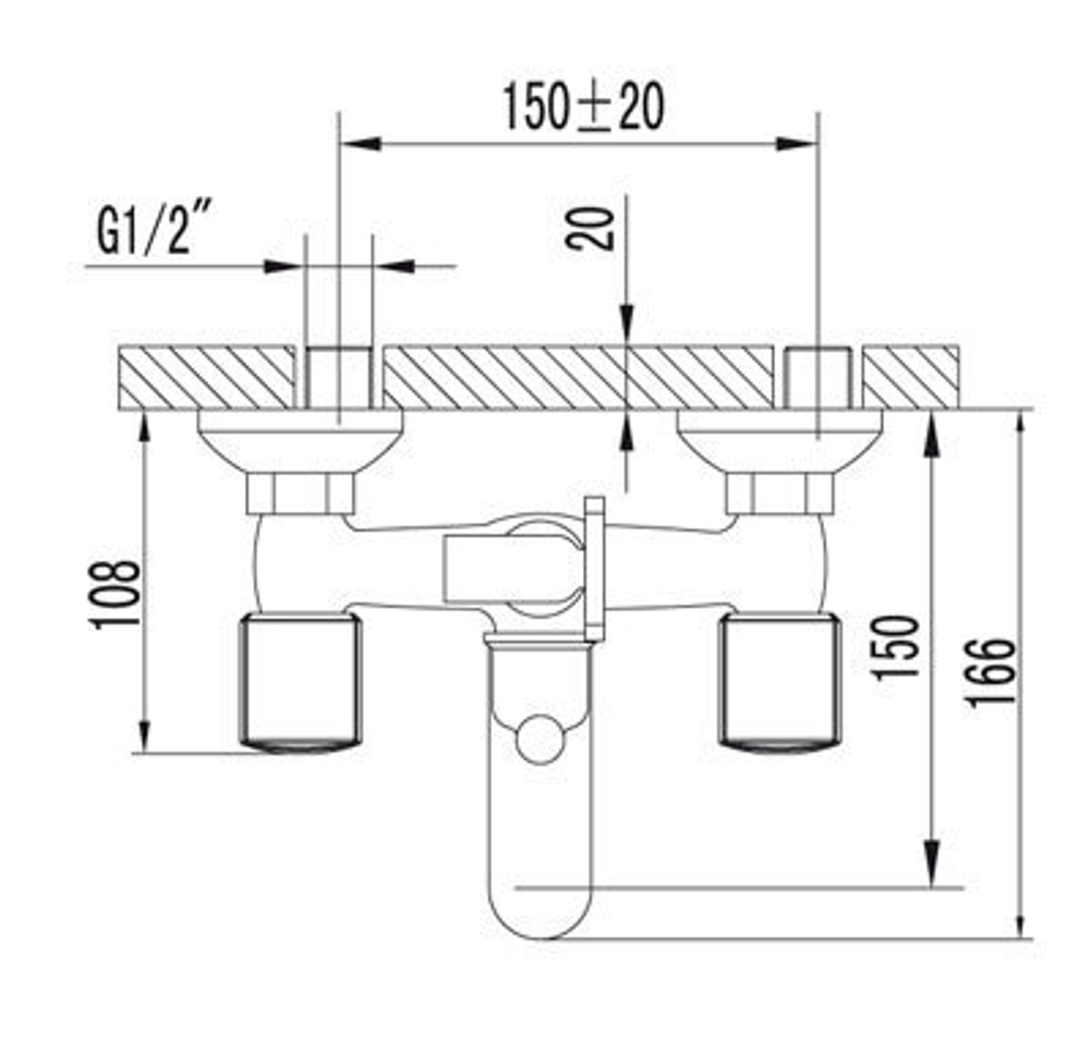 LEMARK Серия MERKADO. Смеситель для ванны – LM2302C