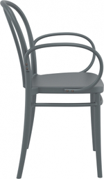Кресло пластиковое Siesta Contract Victor XL, темно-серый