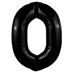 Шары цифры гелиевые Черные 102 см