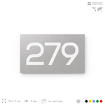 Номер на дверь 279, табличка на дверь для офиса, квартиры, кабинета, аудитории, склада, серая 120х70 мм, Айдентика Технолоджи