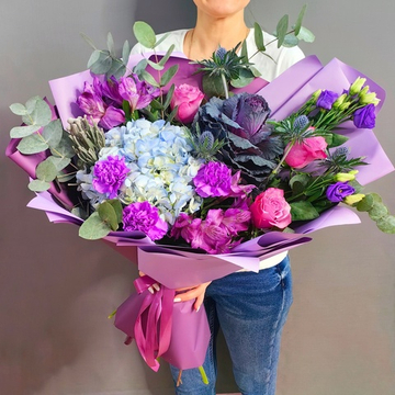 Авторский букет с брассикой