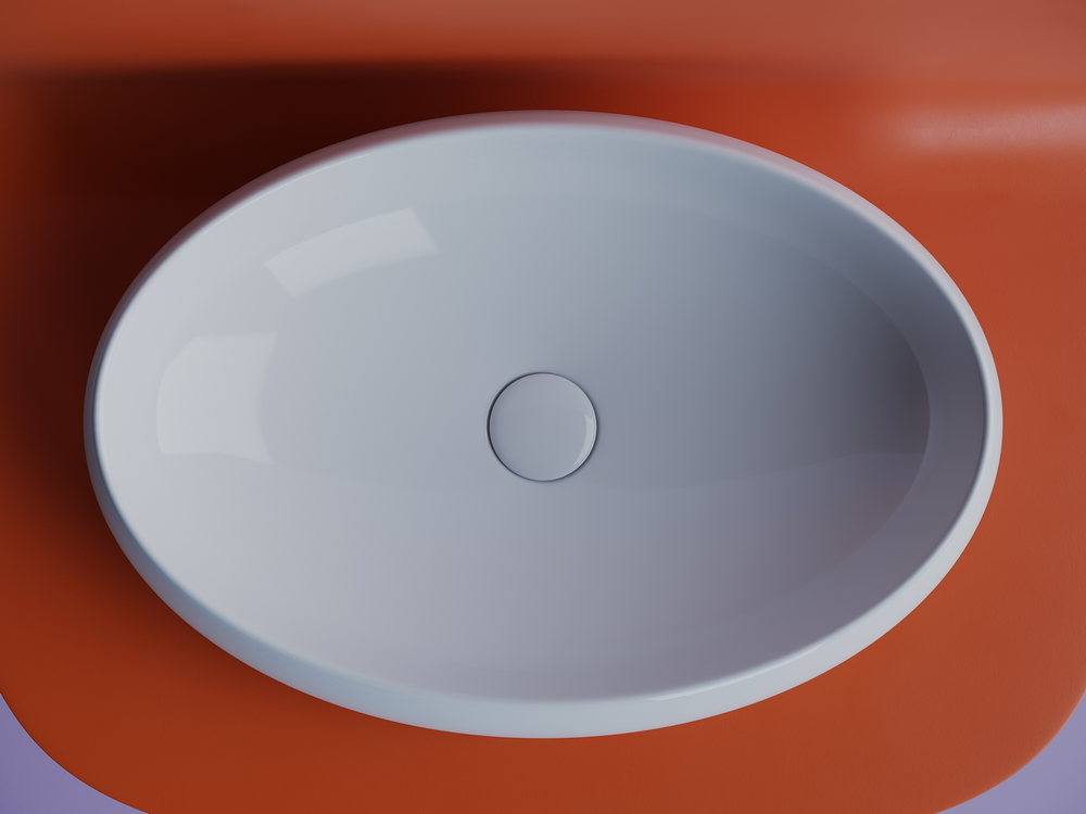 Умывальник чаша накладная овальная Element 560x390x150мм