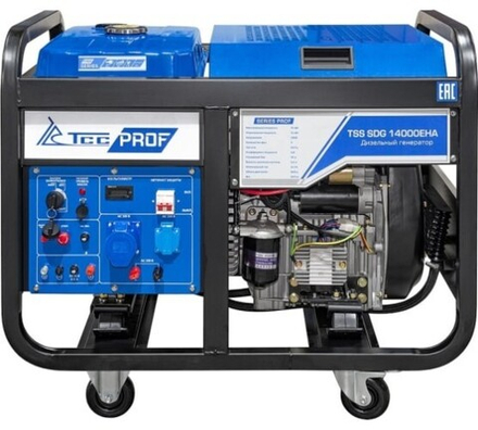 Генератор дизельный с воздушным охлаждением ТСС SDG14000 EHA открытая 100139