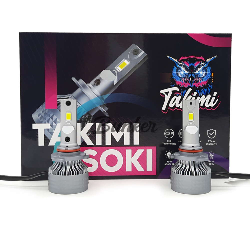 Светодиодные автомобильные LED лампы TaKiMi Soki HB3 (9005) 5500K 12/24V