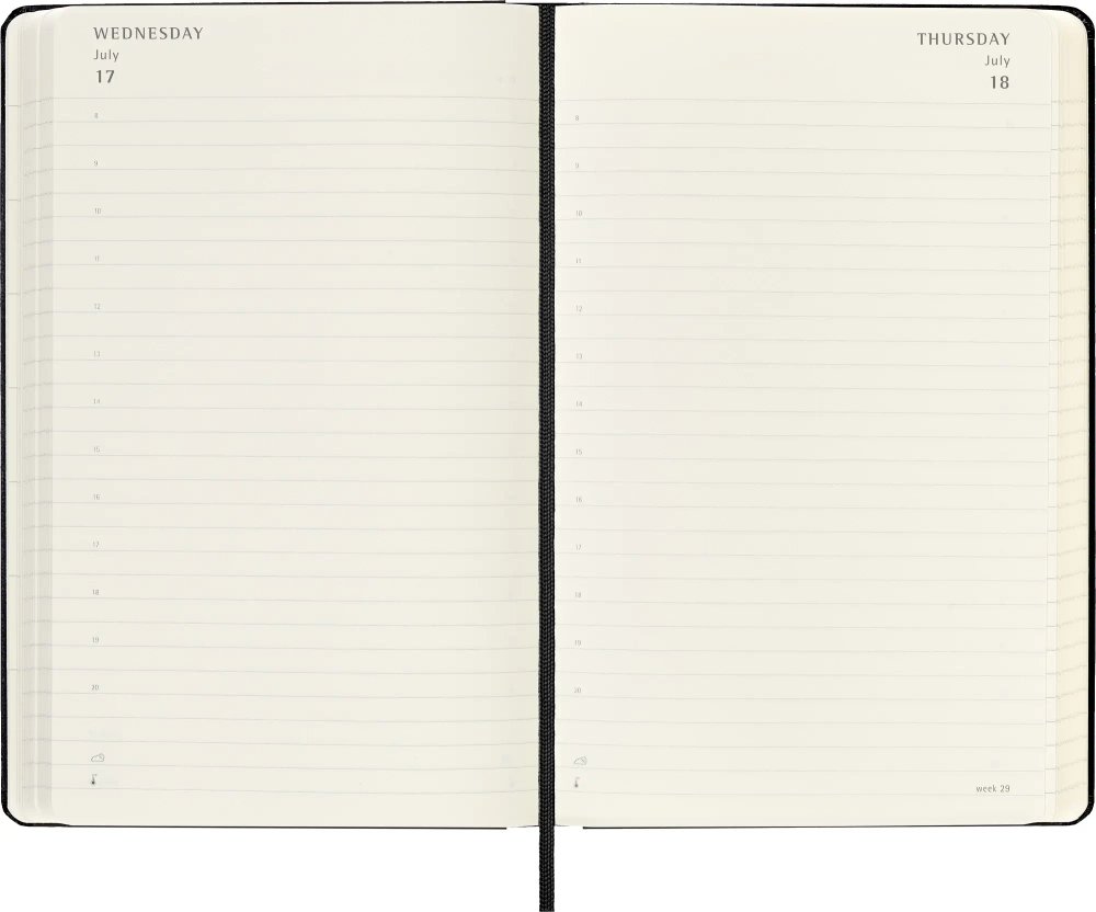 Ежедневник на 2025-2026 гг Moleskine Academic (DHB18DC3) 13х21см, 400 стр. твердая обложка черный