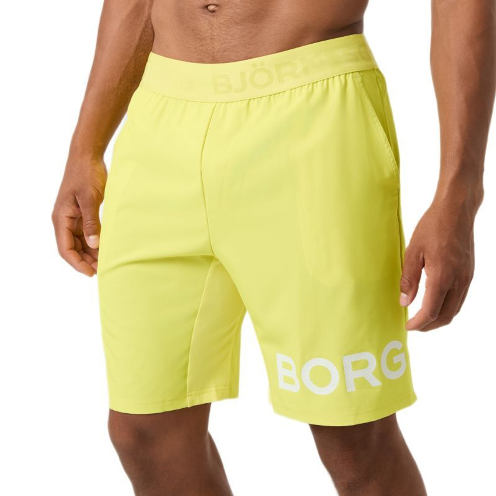 Мужские теннисные шорты Bjorn Borg - лимонный тоник