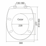 Сиденье для унитаза CEZAR A дюропласт с универ крепл(Прима,Неро,Элеганс,Некст Люкс,Анимо,Сенатор