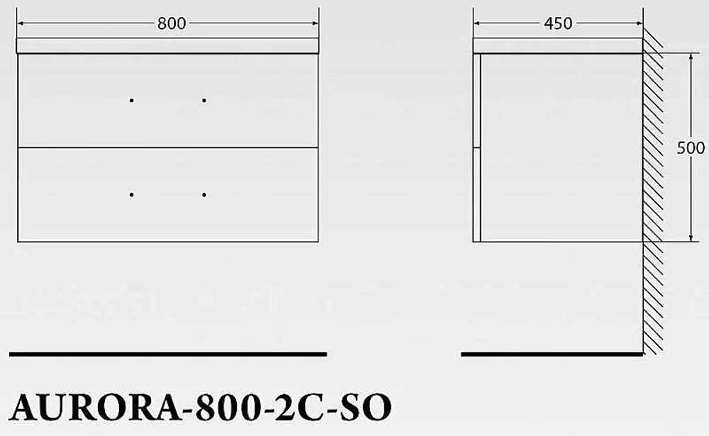 Тумба с раковиной BelBagno Aurora 80