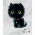 ТЕТРАДЬ ОБЩАЯ 48 ЛИСТОВ НА СКРЕПКЕ “Глазастые котики”