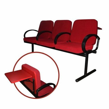 Кресло театральное с пюпитром трехсекционное К-49