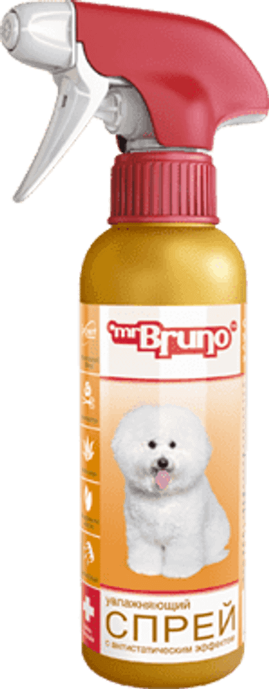 Mr.Bruno спрей 200 мл для ухода за шерстью собак с антистатическим эффектом Mr.Bruno спрей 200 мл для ухода за шерстью собак с антистатическим эффектом
