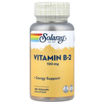 Solaray, витамин B2, 100 мг, 100 растительных капсул