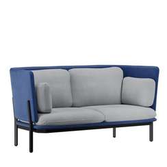 Stato Диван двухместный с низкой спинкой STA-02L Like 785/Like 992/Металл Черный 1730*850*855