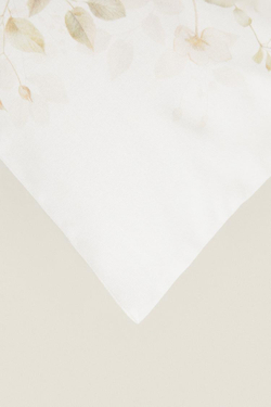 ZARA HOME ХЛОПКОВЫЙ ЧЕХОЛ ДЛЯ ДЕКОРАТИВНОЙ ПОДУШКИ С ЦВЕТОЧНЫМ УЗОРОМ, СВЕТЛО-БЕЖЕВЫЙ
