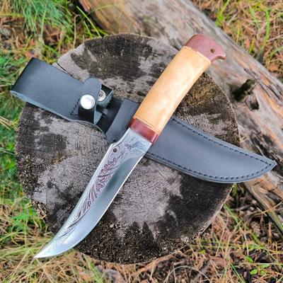 Кованый нож НС-50 Хазар, гравировка (Златоуст)