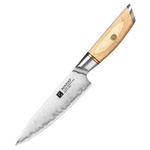 Кухонный нож Xinzuo B37S Utility нож 5 дюймов клинок 3 Layers Composite рукоять дерево pakka, длина лезвия 13 см