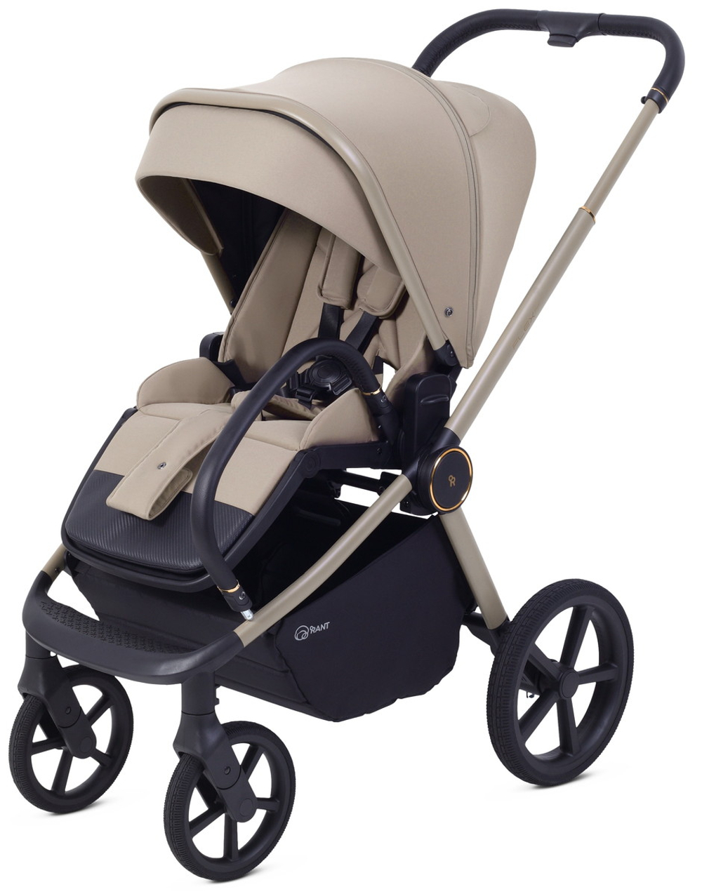 Детская коляска Rant Flex Therm Soft 4 в 1 с автокреслом Miro Black и база Sandy Beige