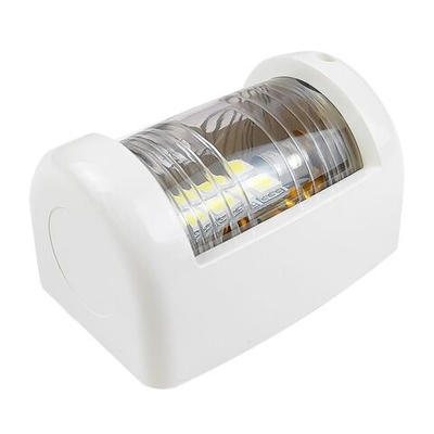 Навигационный огонь светодиодный гакабортный, белый корпус, 59х42х43 мм (10269220)