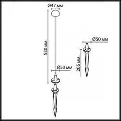Наземный низкий светильник Odeon Light VERDE 7122/4GL