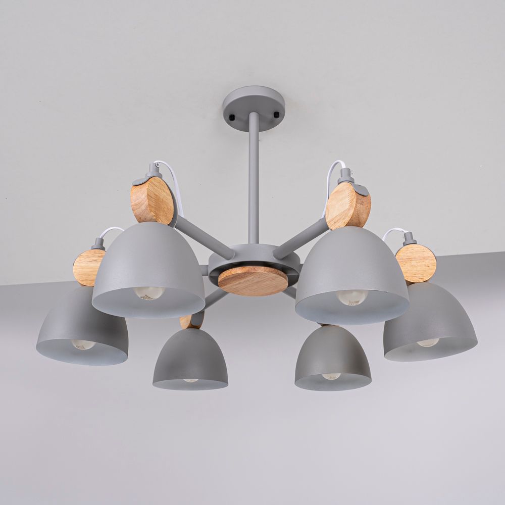 Люстра на штанге ROLLA 6 Gray