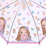 Зонт детский полуавтомат «Русалочка», 8 спиц, d-80см, длина в слож. виде 65см