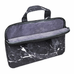 Сумка портфель BRAUBERG STYLE с отделением для ноутбука 13-14" 3 кармана "Marble" черная 26х36х3 см