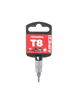 Головка 1/4" со вставкой TORX T8 L=38 Arnezi R0004408