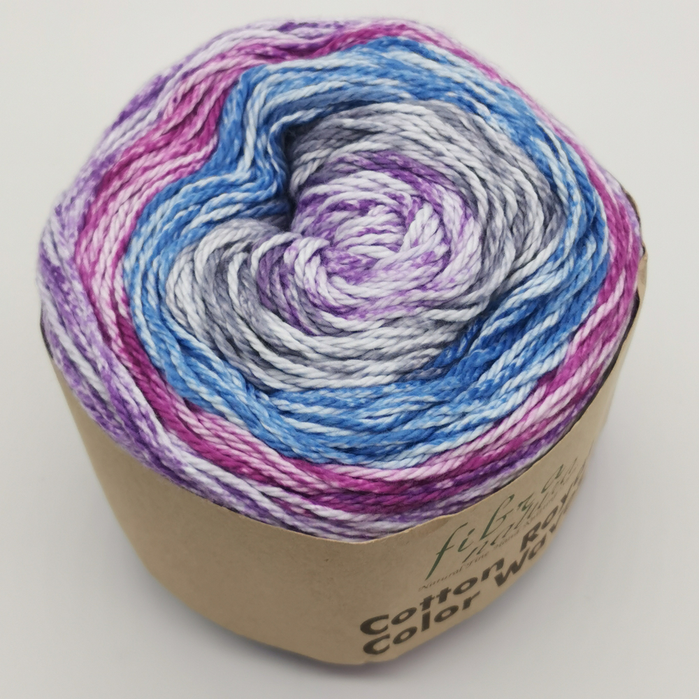 Пряжа для вязания COTTON ROYAL COLOR WAVES (22-04) FIBRA NATURA