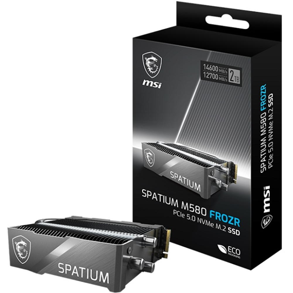 Жесткий диск SSD M.2 2Tb MSI Spatium M580 FROZR, 14600/12700MBs, TLC 3D NAND, 2280, PCI-E 5.0 x4 (S78-440Q780-P83)