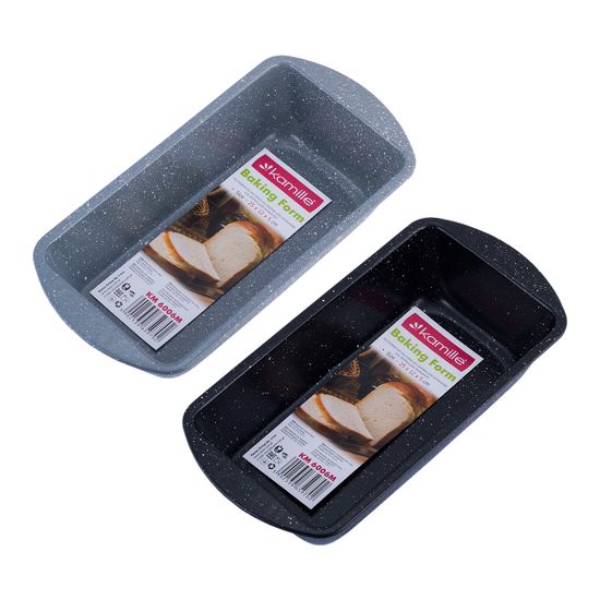 Форма для запекания Kamille KM 6006M из углеродистой стали с мраморным покрытием 25,5х13х5,8 см.