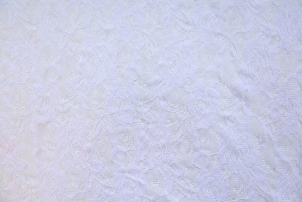 Гипюр стрейч белый