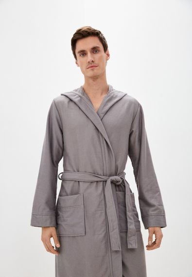 Марвин (серый) S Мужской Халат с капюшоном