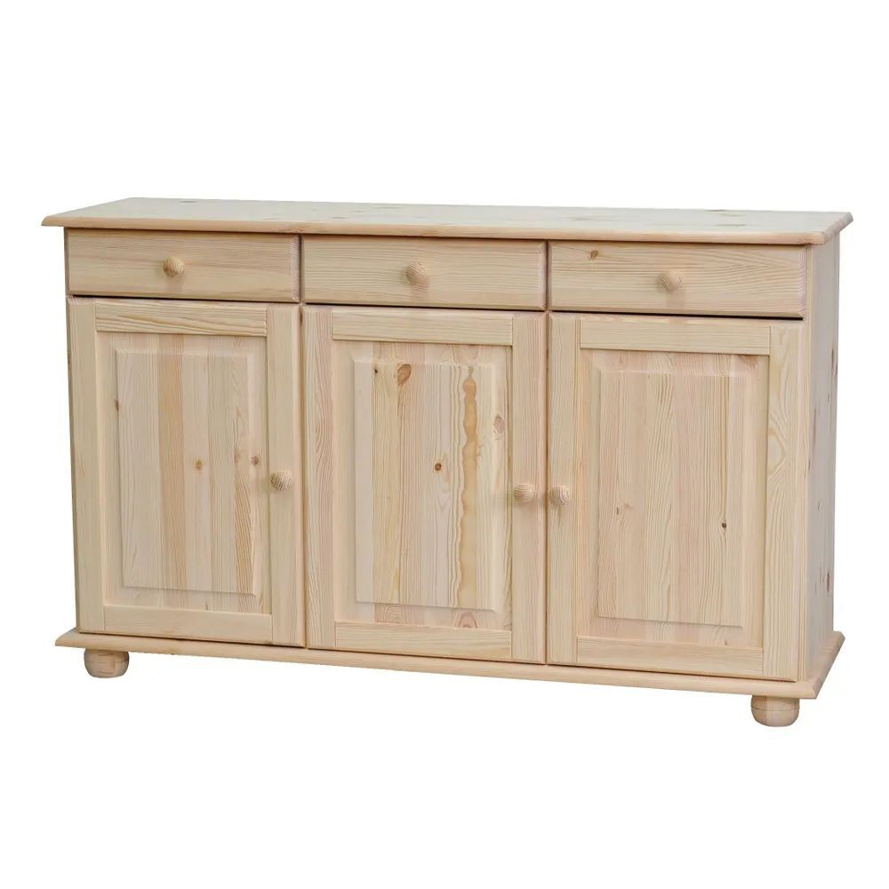 Тумба Лена напольная трехдверная 3 ящ в лаке