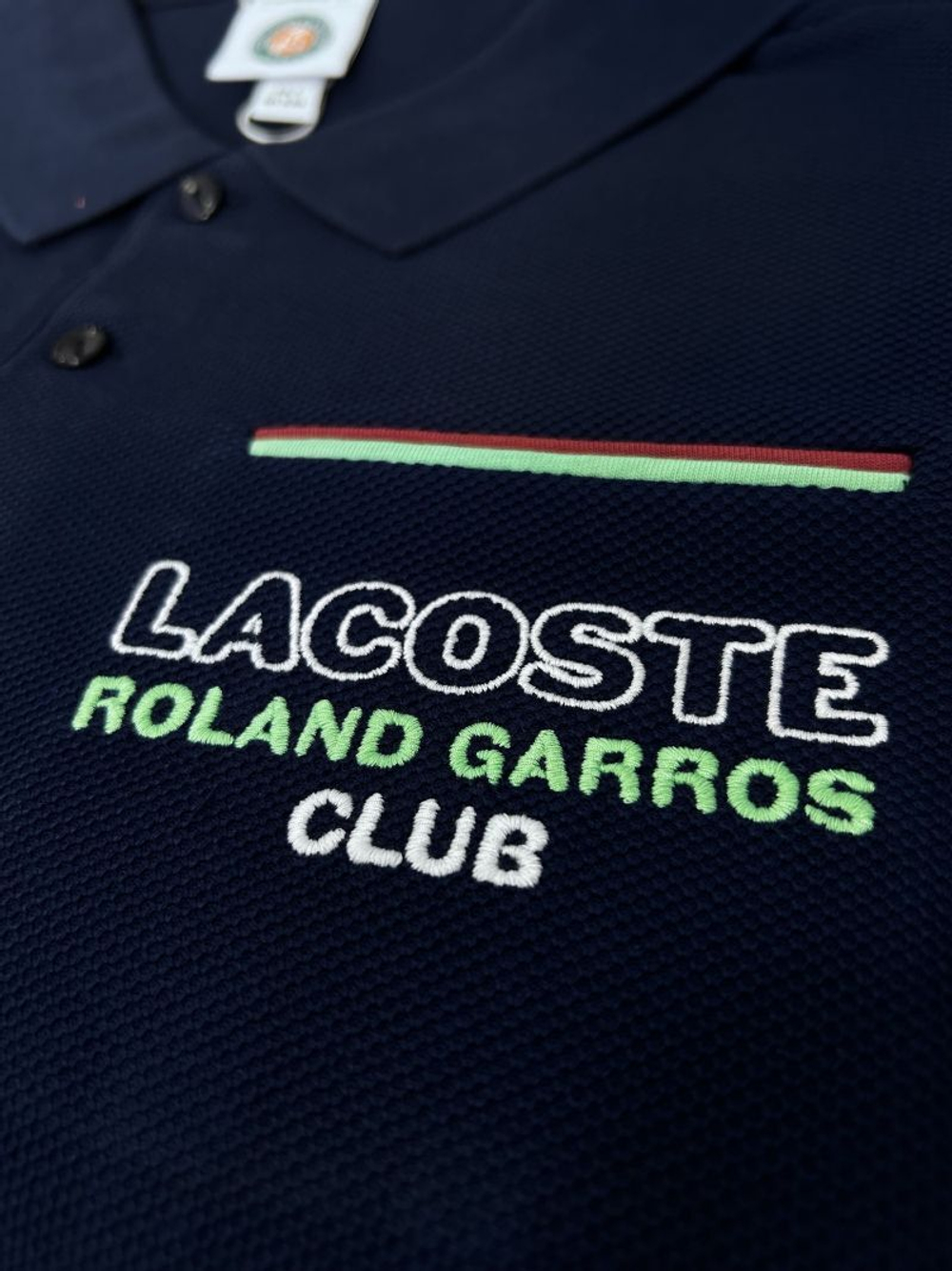 Мужское теннисное поло Lacoste Roland Garros Club - небесный