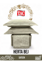 Комплект постельного белья ТАЧ Сатин 2-спальный "HERTA" V01-Бежевый