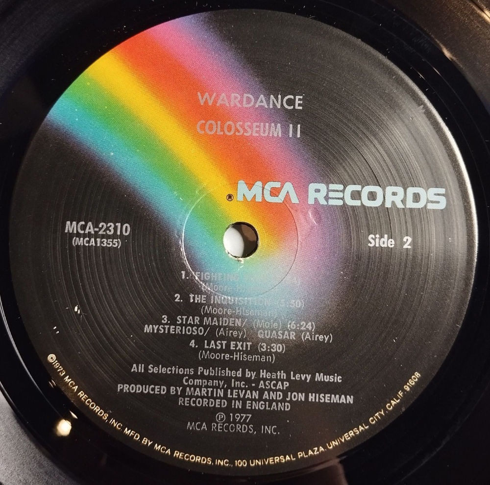 Винтажная виниловая пластинка LP Colosseum II Wardance (USA 1977)