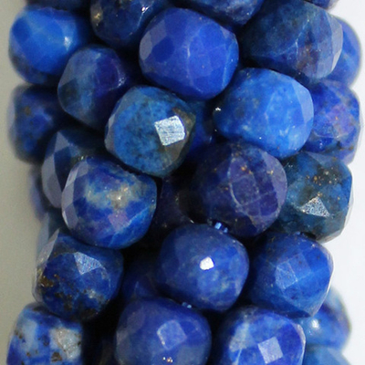 Лазурит куб юв. огранка бусины 4мм