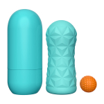 Голубой мастурбатор 14,5см в колбе Pretty Love Victoria Caspar Masturbation Sleeve BM-009229T6-3