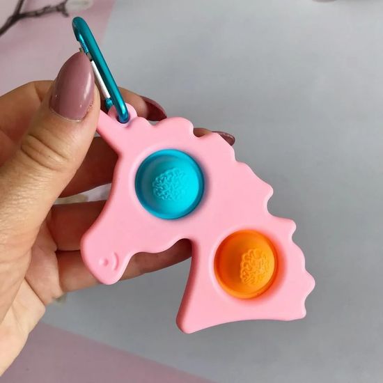 Вечная пупырка Симпл димпл брелок Единорог 2в1 POP IT антистресс simple dimple